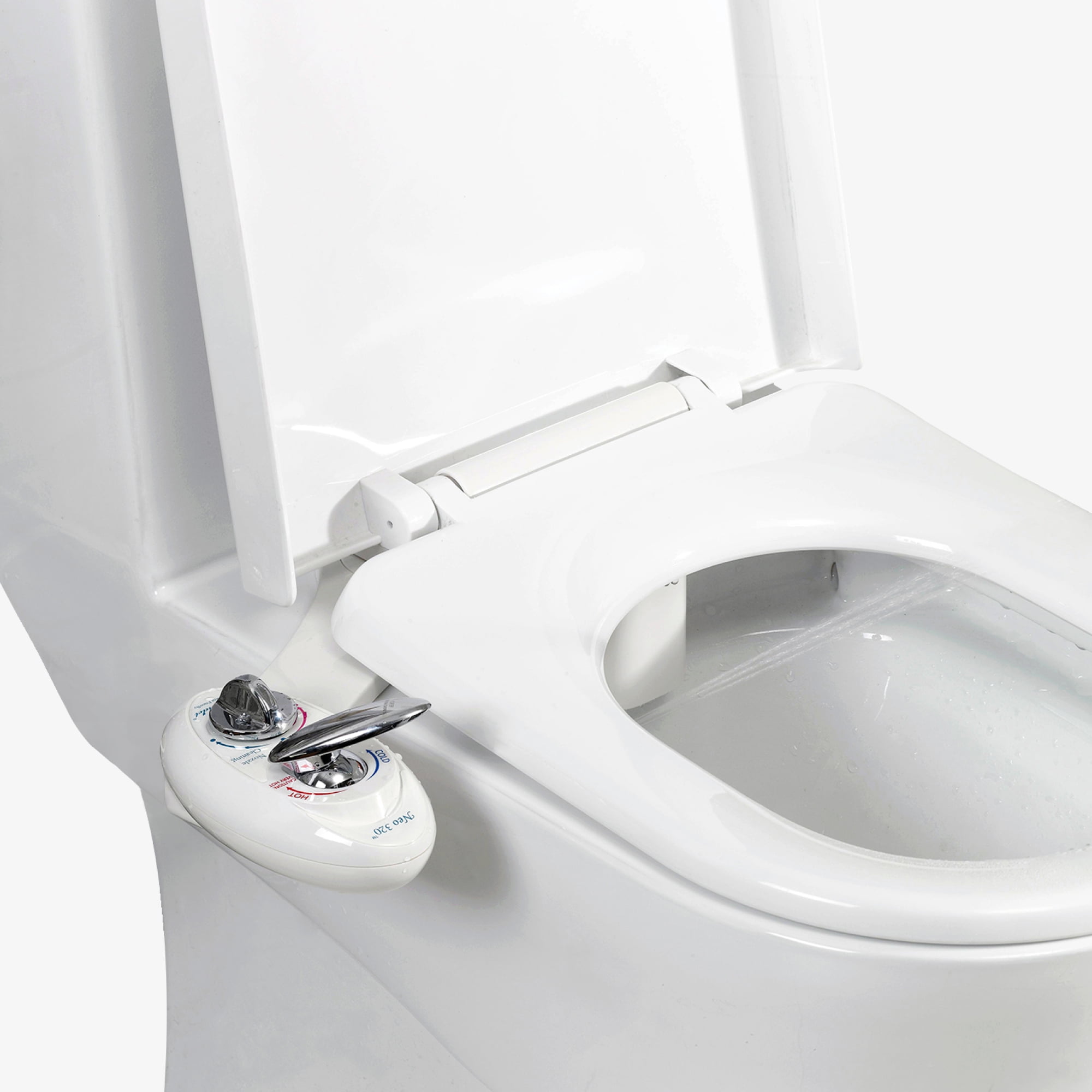 LUXE Bidet NEO 320 - Self Cleaning Nozzle - Warm Water Non-Electric Bidet Attachment (Rose Gold)