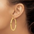 thumbnail image 4 of Auriga Fine Jewelry 10K Yellow Gold 4mm Tube Hoop Earrings for Women, 4 of 5
