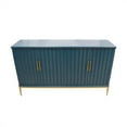 thumbnail image 5 of Pasargad Home Edgar Teal Sideboard, 4 Doors, 6 Shelf & Gold Polished Metal Frame, 5 of 11