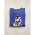 thumbnail image 3 of Pastell Colorful English Bulldog Sweatshirt Women -Weekday Best Designs, Female Small, 3 of 4