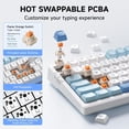 thumbnail image 4 of Teclado inalámbrico para juegos MCHOSE G98 PRO con tres modos azul y blanco, 4 of 9