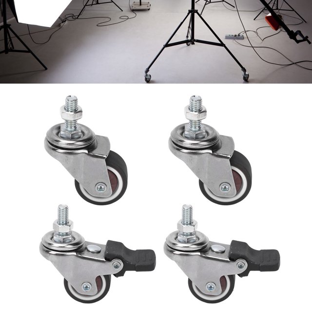 Threaded Stem Caster Wheel, 4 Pcs Set Threaded Stem Caster for Furniture