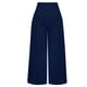 thumbnail image 3 of Pantalones de lino Gibobby palazzo holgados de cintura alta y pierna ancha Navy XL, 3 of 5