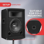 PylePro Passive Cabinet PA Speaker Durable 500 Watt Portable Outdoor Sound System w/ 10 Woofer, 1.5 Kapton VC, 4 x 10 Super Horn for Mids and Highs, Black, One Size PADH1079