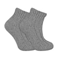 thumbnail image 1 of Sock Snob - Ladies Chunky Ribbed Low Cut Wool Blend Ankle Boot Socks, 1 of 2