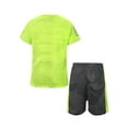 thumbnail image 2 of MSemis Boys Mesh Jersey Soccer Shirt with Shorts Sports Training Uniforms Fluorescent_Green 100, 2 of 6