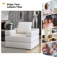 thumbnail image 3 of Single sofa chair that converts to a single sofa bed for living room, guest room, playroom, white, 3 of 11