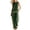 Green, variant on Xaqiouau Women Co Ord Sets Solid Color Cotton Blend Summer Casual Round Neck Sleeveless Color Block Trim Top Elastic Waist Wide Leg Pants Travel Daily Outfits Black S