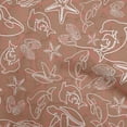 thumbnail image 1 of oneOone Georgette Viscose Brown2 Fabric Sea Sewing Material Print Fabric By The Yard 42 Inch Wide, 1 of 4