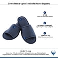 thumbnail image 5 of CTM  Open Toe Slide House Slippers (Men), 5 of 5