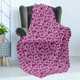 thumbnail image 4 of Purple Soft Flannel Fleece Throw Blanket, Abstract Petals of Blossoming Summer in Floral Bouquet Illustration Botanic, Cozy Plush for Indoor and Outdoor Use, 50" x 60", Fuchsia Purple, by Ambesonne, 4 of 5