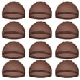 thumbnail image 3 of Kiplyki Hair Mesh Wig Cap Hair Net Stocking Wig Caps for Women 12 Pack Dark Brown, 3 of 4