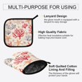 thumbnail image 3 of Yayeee Oven Mitts and Pot Holder Set of 2 Heat Resistant Kitchen Gloves Baking Hot Pad, Retro Starfish, 3 of 5