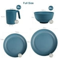 thumbnail image 2 of Loobuu Plastic Dinnerware Sets (32PCS) - Lightweight & Unbreakable Dinnerware Set - Microwave Safe Plates Set, Bowls, Cups Mugs, Service for 4, Great for Adult (Round) BPA Free, 2 of 6
