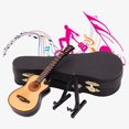 thumbnail image 6 of Classcial Guitar with Stand And Case kids children toy for Desktop Accessories - Wood color B, 8cm, 6 of 8