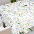 thumbnail image 5 of Waterproof Outdoor Tablecloth with Umbrella Hole for Rectangle Table 60x84inch Daisies Patio Table Cloth with Zipper, 5 of 6