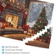 thumbnail image 3 of 500 PCS Fireplace Christmas Trees Scene Jigsaw Puzzles 500 Pieces,Brain Challenge,Create A Festive Atmosphere,That Come Together As One Holiday Image,Classic Christmas Scene Wooden Puzzle Game, 3 of 6