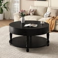 thumbnail image 5 of ChenyueFurn 31.5" Round Storage Coffee Table for Living Room,Black, 5 of 8