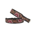 thumbnail image 2 of Affilare Leather Dog Collar Western Style Heavy Duty Tooled Sunflower Floral Padded for Comfort 10IS110-XS, 2 of 2