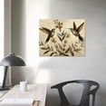 thumbnail image 4 of JRXY  Vintage Bird Painting Wall Decor Black and Gold Hummingbird with Flower Canvas Wall Art Retro Birds Picture Poster with Frame Home Living Room Bedroom Ready to Hang 16x12in, 4 of 6