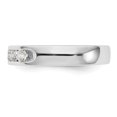 thumbnail image 3 of Solid 14K White Gold Five Stone Diamond Channel Set Wedding Band Ring Size 6 (.465 cttw.), 3 of 8
