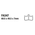 thumbnail image 2 of Balata para motocicleta FA347HH EBC, 2 of 2