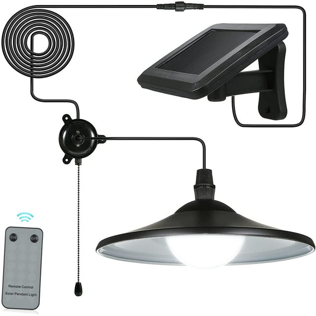 Luz solar para jardín al aire libre, E27 LED para colgar al aire libre, luces sensibles a la energía solar, lámpara de decoración colgante impermeable con control remoto y en línea