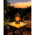 thumbnail image 3 of Vintage Battery Operated Lanterns 2 Pack, IP65 Waterproof Antique Outdoor Lantern with 2 Modes (Steady & Flickering) - Hanging Rustic Decor for Garden, Camping, , Emergency, 3 of 8