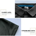 thumbnail image 3 of Mens Big and Tall Polo Shirts Classic Fit Short Sleeve Breathable Collared Shirt for Men Black M, 3 of 5