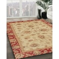 thumbnail image 3 of Ahgly Company Machine Washable Indoor Rectangle Abstract Papaya Orange Area Rugs, 3' x 5', 3 of 7