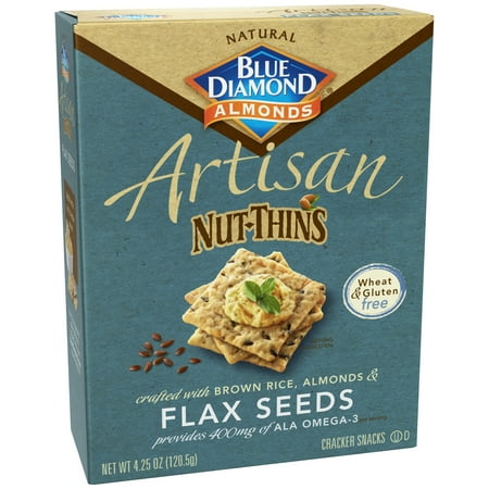 Flax Seed Gluten Free - (2 Pack) Artisan Nut Thins Crackers, Flax Seeds 4.25 oz Box