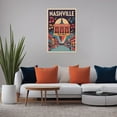 thumbnail image 5 of Vintage Nashville Cityscape Retro U.S. Tourism with Music & Cultural Landmarks Print Poster, 5 of 8