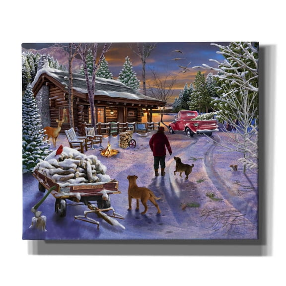 Epic Graffiti 'Winter Refuge' by Bigelow Illustrations, Canvas Wall Art, 24"x20"