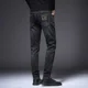 thumbnail image 2 of Pantalones vaqueros ajustados para hombre, pantalones pitillo ajustados, vaqueros negros para hombre con bolsillos, ropa de calle Y2k ajustada, moda grunge 2024, tallas grandes, 2 of 5