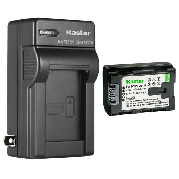 Kastar 1-Pack Battery and AC Wall Charger Replacement for JVC GZ-E300WU GZ-E306 GZ-E320 GZ-E325 GZ-E345 GZ-E505 GZ-E505BU GZ-E565 GZ-EX210 GZ-EX210BU GZ-EX215 GZ-EX250 GZ-EX250BUS GZ-EX255 GZ-EX265