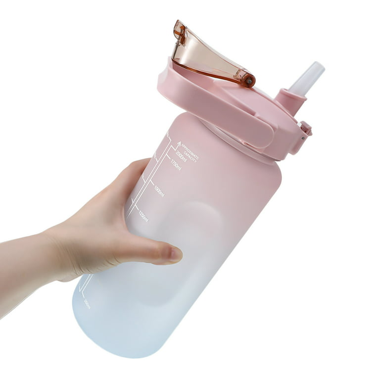 HydroMATE 32 oz Motivational Water Bottle with Straw Pink