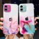 thumbnail image 2 of Funda de teléfono con pintura de acuarela para iPhone 14 Pro Max 13 12 Mini 11 X XR XS 7 8 Plus, mármol colorido, cubierta suave a prueba de golpes Fivean unisex, 2 of 2
