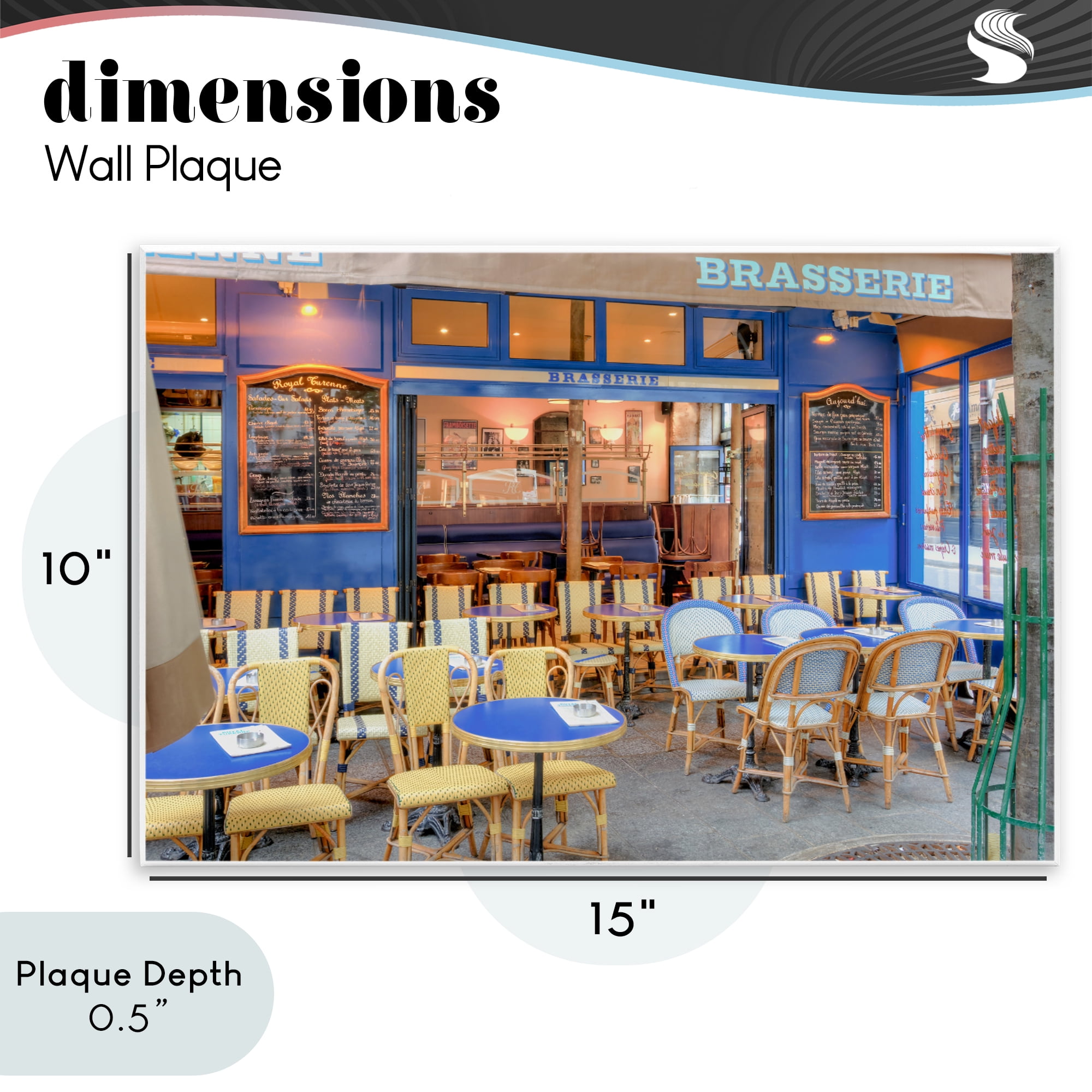 Stupell Industries Parisian Brasserie Terrace Wall Plaque Art, design by Alan Blaustein
