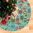 thumbnail image 5 of FMSHPON Christmas Doodle Xmas Christmas Tree Skirt Stand Mat for Holiday Party Decoration Indoor Outdoor 36 inches, 5 of 6