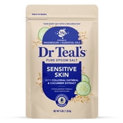 Dr Teal's Epsom Salt Magnesium Soak, Sensitive Skin with Oatmeal & Cucumber, 3 lbs