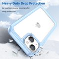 thumbnail image 6 of Case for iPhone 14 Case Slim Dropproof [Defend from Drop/Scratch/Slip/Fingerprint] Clear Acrylic Hard Back Soft TPU Bumper Hybrid Phone Cover for iPhone 14-Blue, 6 of 8