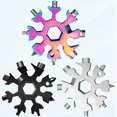 thumbnail image 1 of 3 Pack 18 In 1 snowflake multitool,Stainless Steel Snowflakes MultiTool,Stainless Steel Snowflake Bottle Opener/Flat Phillips Screwdriver Kit/Wrench,Great Christmas gift, 1 of 5