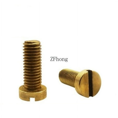 

10-50PCS m1.2 m1.4 m1.6 M2 M2.5 M3 M4 M5 M6 DIN84 Brass Slotted Cheese Head Screw Brass Screw Brass Bolt