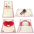 thumbnail image 2 of Wrapables® 3D Pop-Up Greeting Cards for Birthday, Thank you, Anniversary, Wedding, Holidays (Set of 4), Wedding (Lovers Arc, Horse Carriage, Love Birds, Red Hearts), 2 of 7