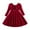 Red, variant on Baby Girl Christmas Dress, Toddler Girls Long Sleeve Dress Bowknot Hollow Out Design Velvet Fabric For Holiday Parties, Fall Dresses(Red,3-4 Years)