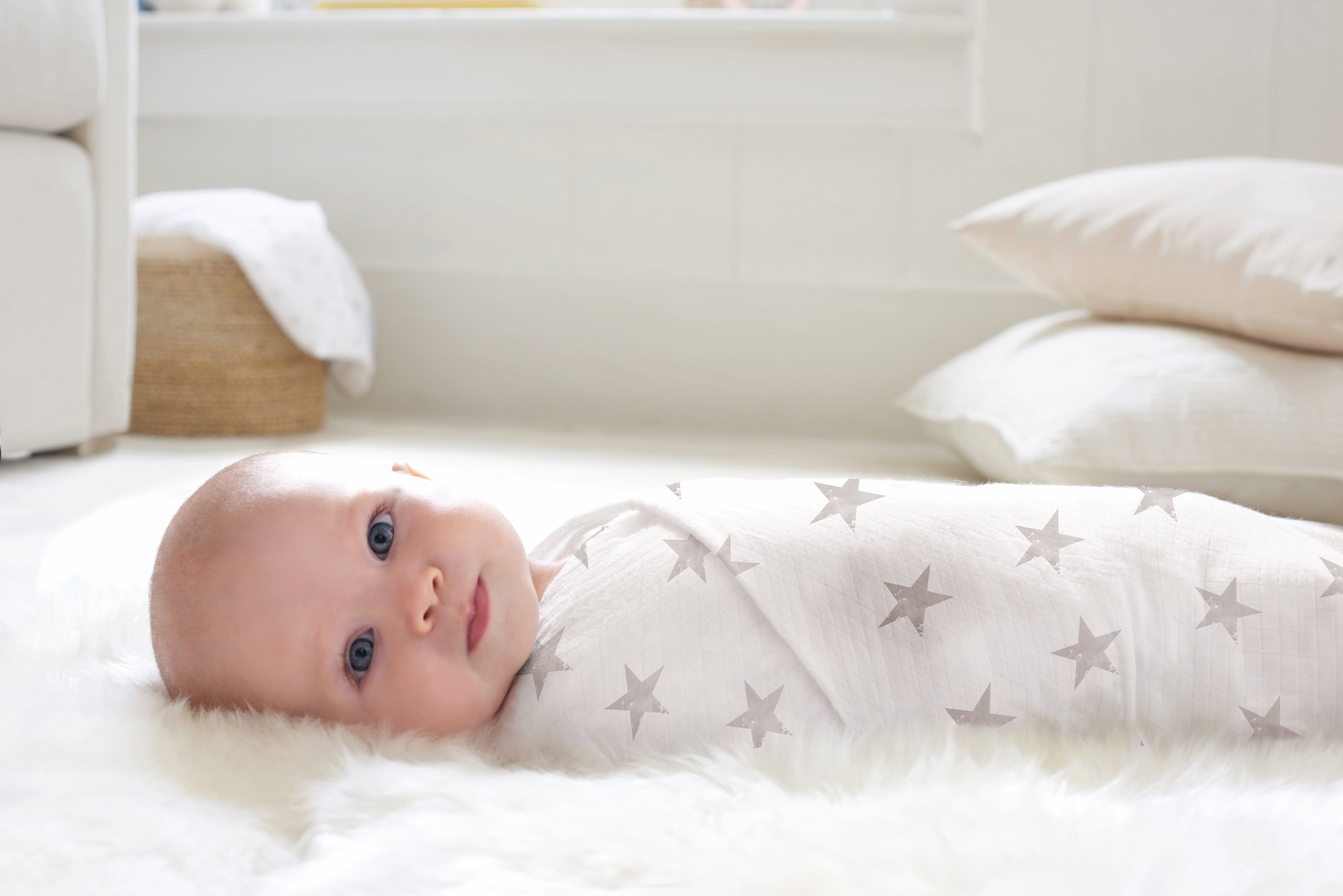 aden + anais Essentials, Cotton Muslin Swaddle Blanket, Dusty, Unisex, Infants, 4-Pack