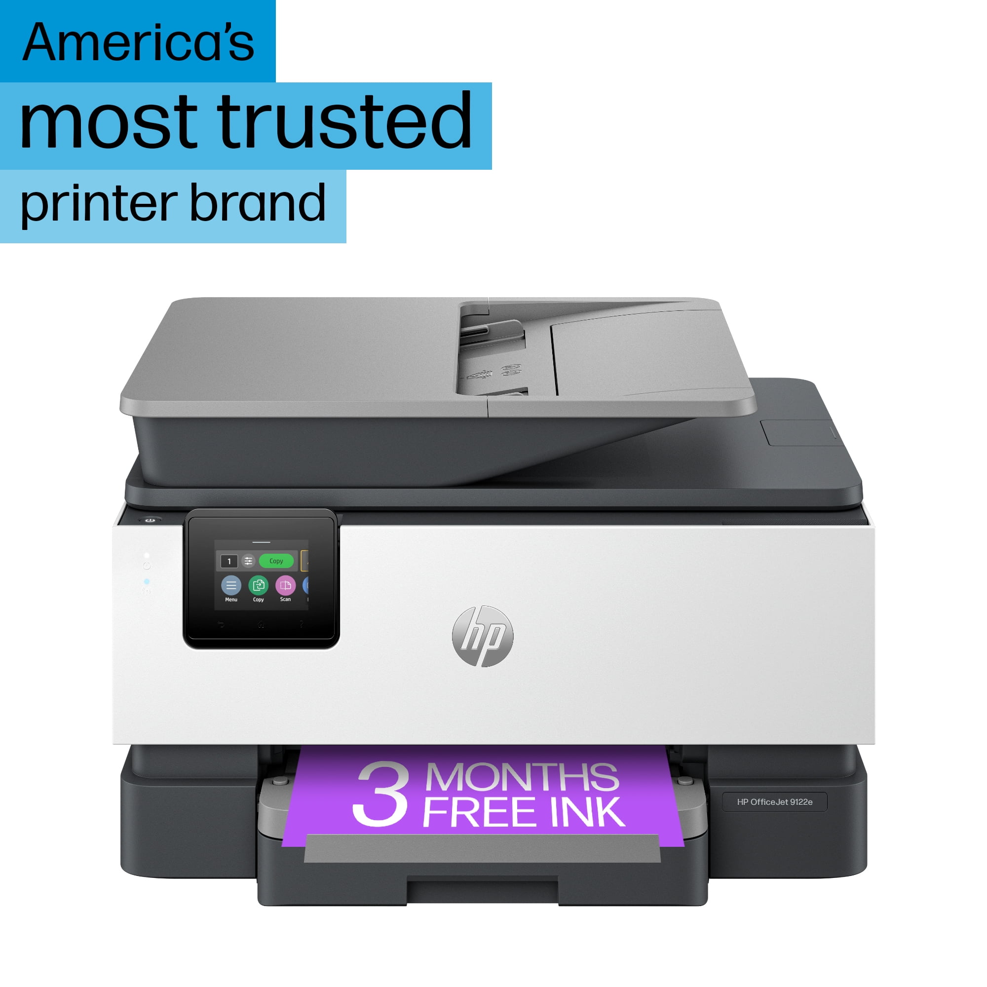 HP OfficeJet 9122e Wireless All-in-One Color Inkjet Printer, Scanner, Copier, Fax, 3 Months Free Ink HP OfficeJet 9122e Wireless All-in-One Color Inkjet Printer, Scanner, Copier, Fax, 3 Months Free Ink