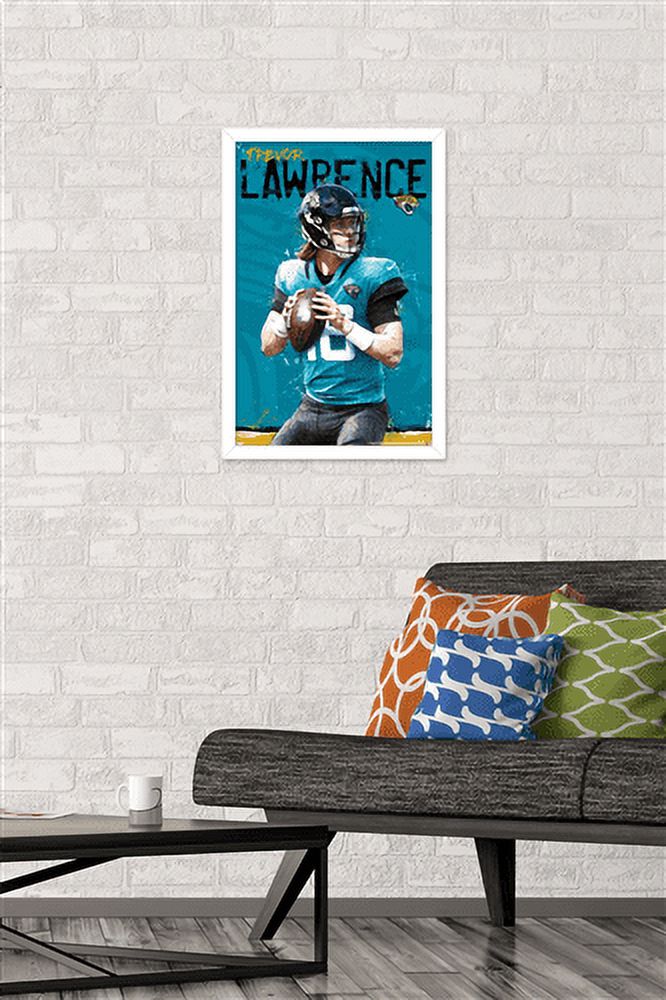 NFL Jacksonville Jaguars - Trevor Lawrence 21 Wall Poster, 14.725" x 22.375", Framed
