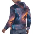 thumbnail image 6 of Wukai Watercolor Sky Dragon Print Men Hoodies Fleece Sweatshirts Long Sleeve Sweaters Pullover Fall Outfits Winter Clothes-Small, 6 of 7