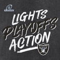 thumbnail image 4 of Men's Fanatics Heather Charcoal Las Vegas Raiders 2021 NFL Playoffs Bound Lights Action Fitted Pullover Hoodie, 4 of 4